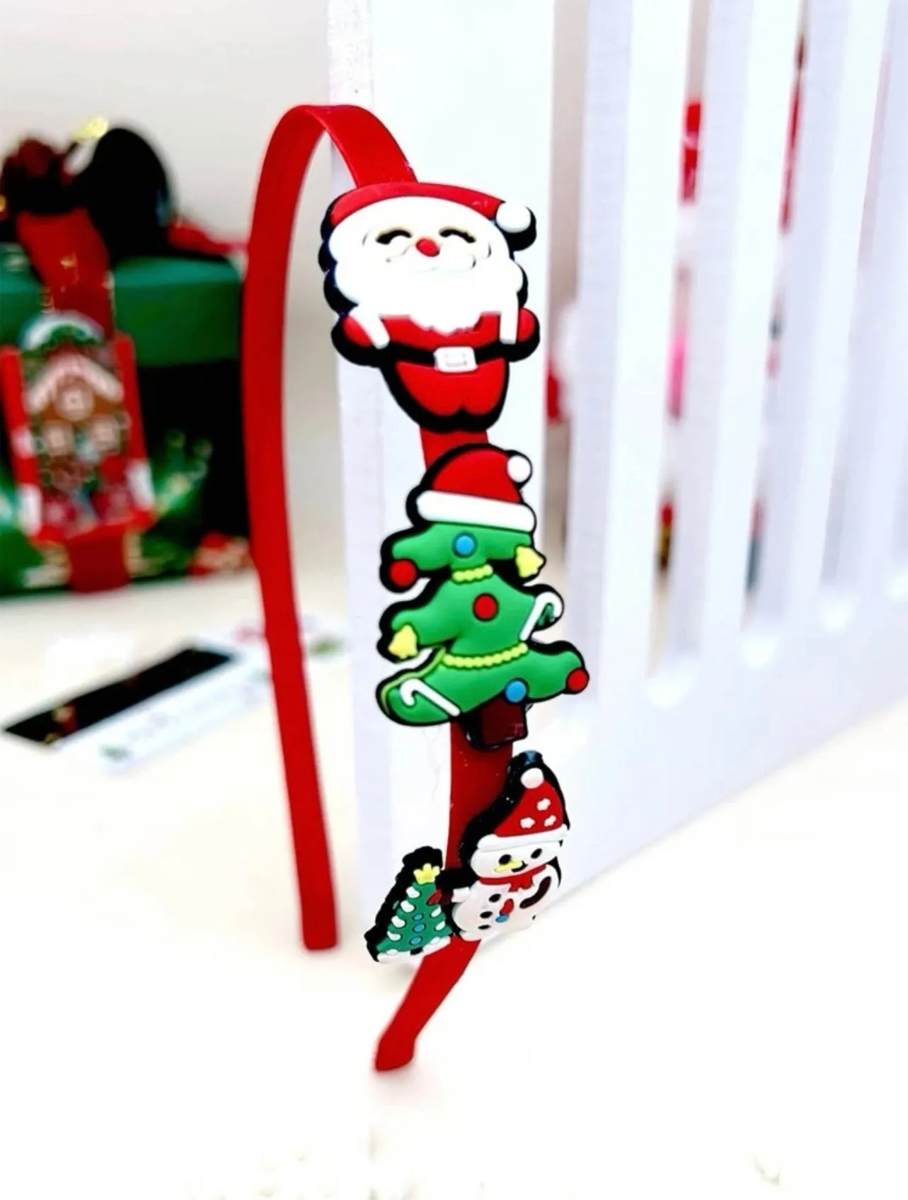 Christmas Headband - Handmade Headpiece, Santa Headband, Snowman Headband, Holiday Headband, Christmas Tree