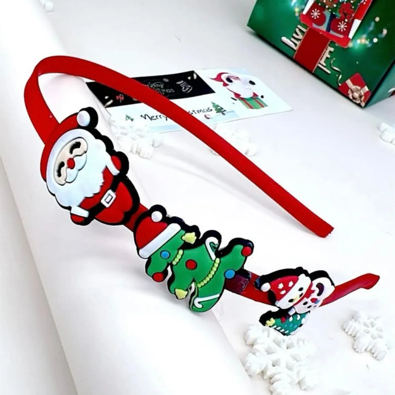 Christmas Headband - Handmade Headpiece, Santa Headband, Snowman Headband, Holiday Headband, Christmas Tree