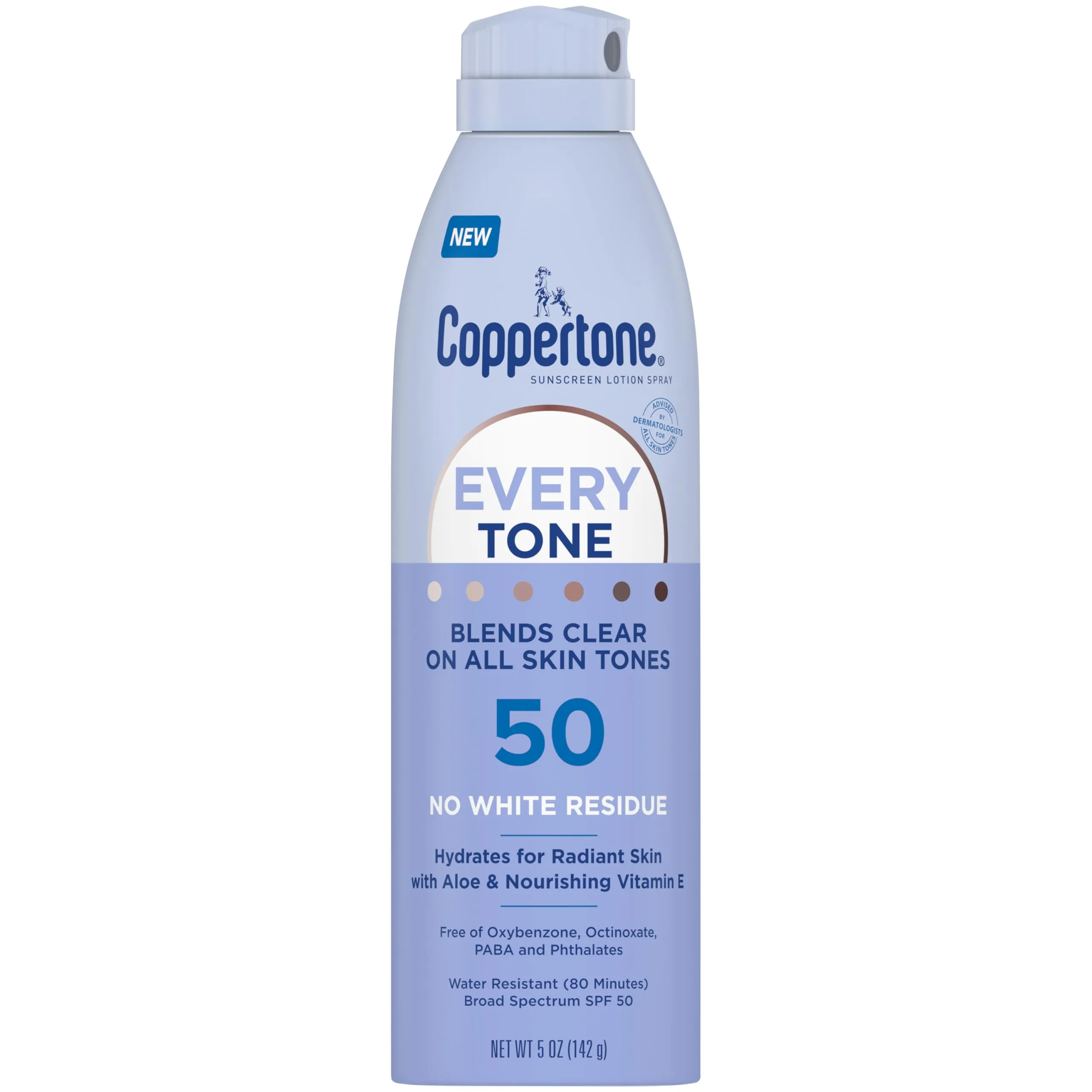 Coppertone Every Tone Sunscreen Spray/Lotion SPF 50