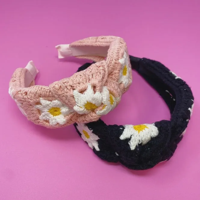 CROCHET DAISY HEADBAND