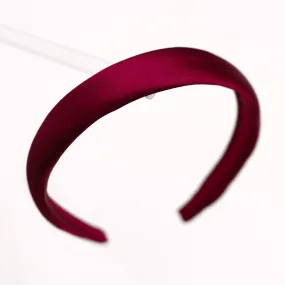 Cushioned Headband - Crimson Satin