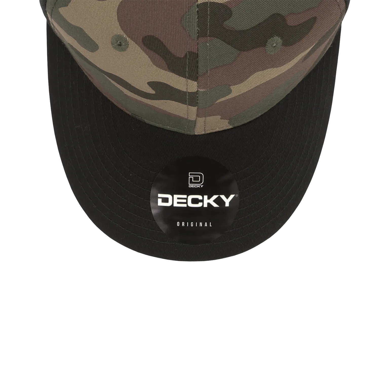 Decky 1048 6 Panel Mid Profile Structured Camo Cap - CASE Pricing