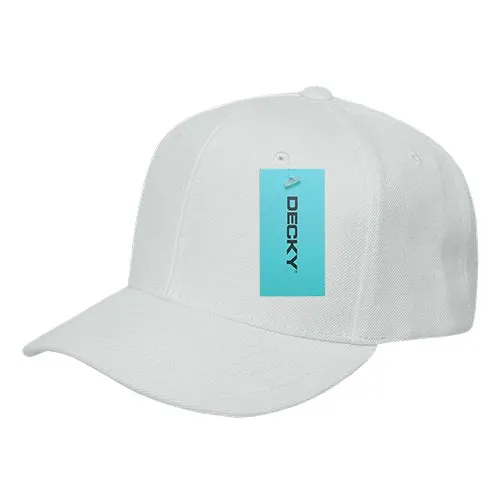 Decky 306 - 6 Panel Mid Profile Structured Cap, Plain Pro Baseball Cap