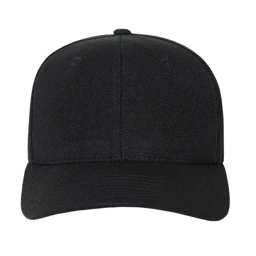 Decky 306 - 6 Panel Mid Profile Structured Cap, Plain Pro Baseball Cap