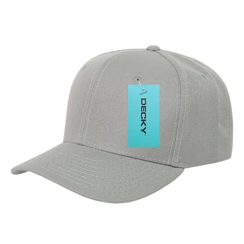 Decky 306 - 6 Panel Mid Profile Structured Cap, Plain Pro Baseball Cap