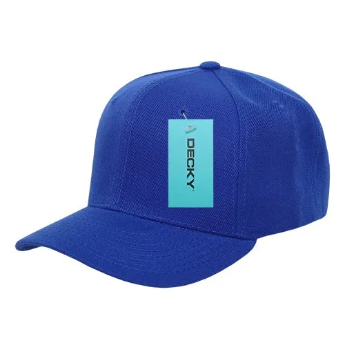 Decky 306 - 6 Panel Mid Profile Structured Cap, Plain Pro Baseball Cap