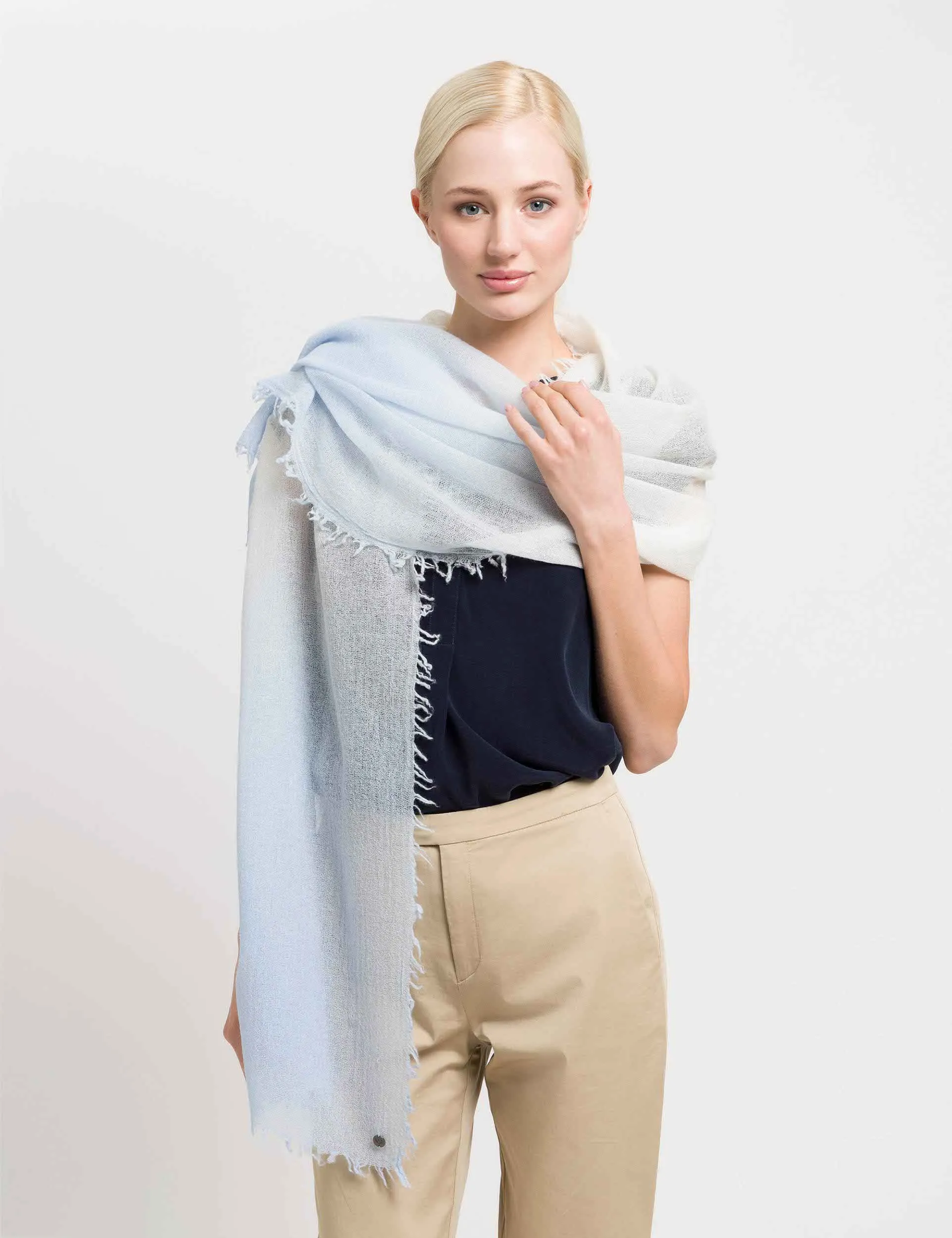 Dip Dyed Lightweight Wool Wrap