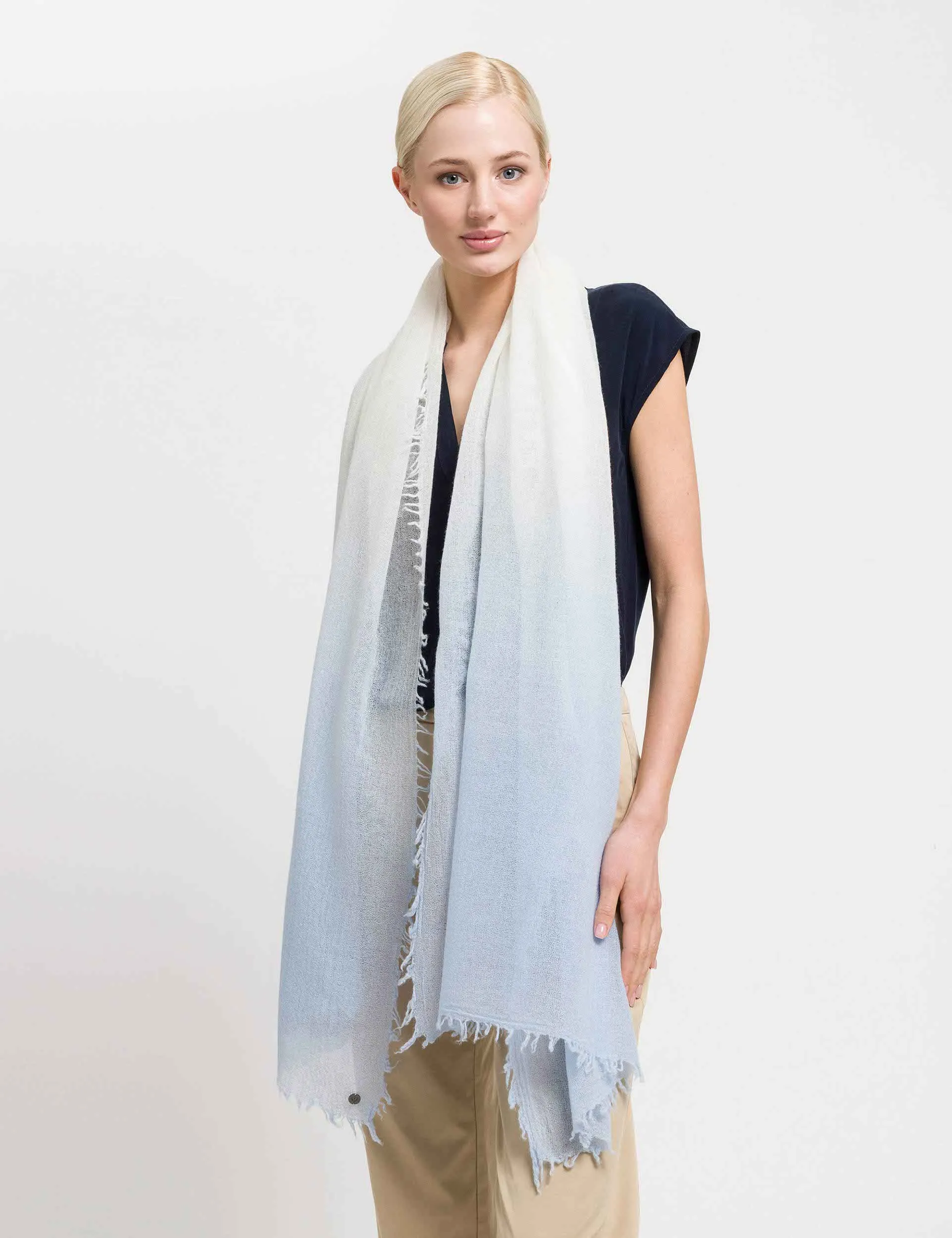 Dip Dyed Lightweight Wool Wrap