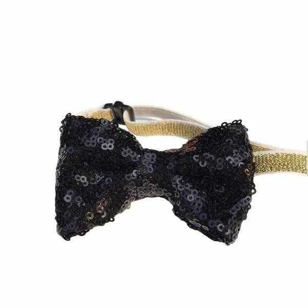 Dog Birthday Crown & Bow Tie Collar - Black/gold/multi Custom Age