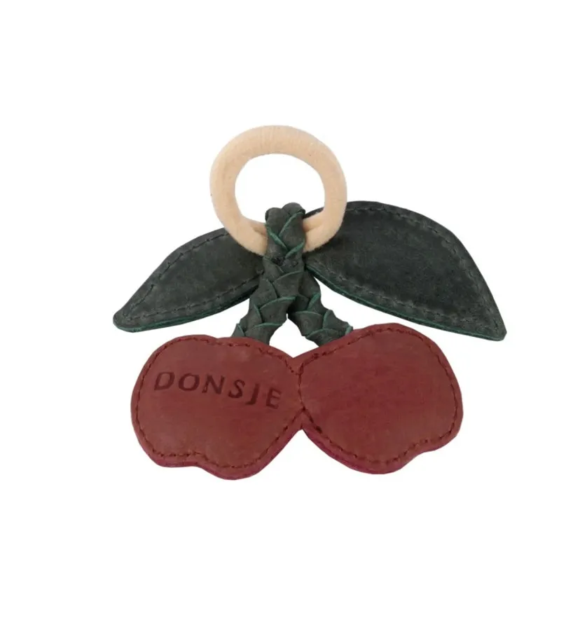 DONSJE ~ Cherry Leather HAIR TIE & other colors