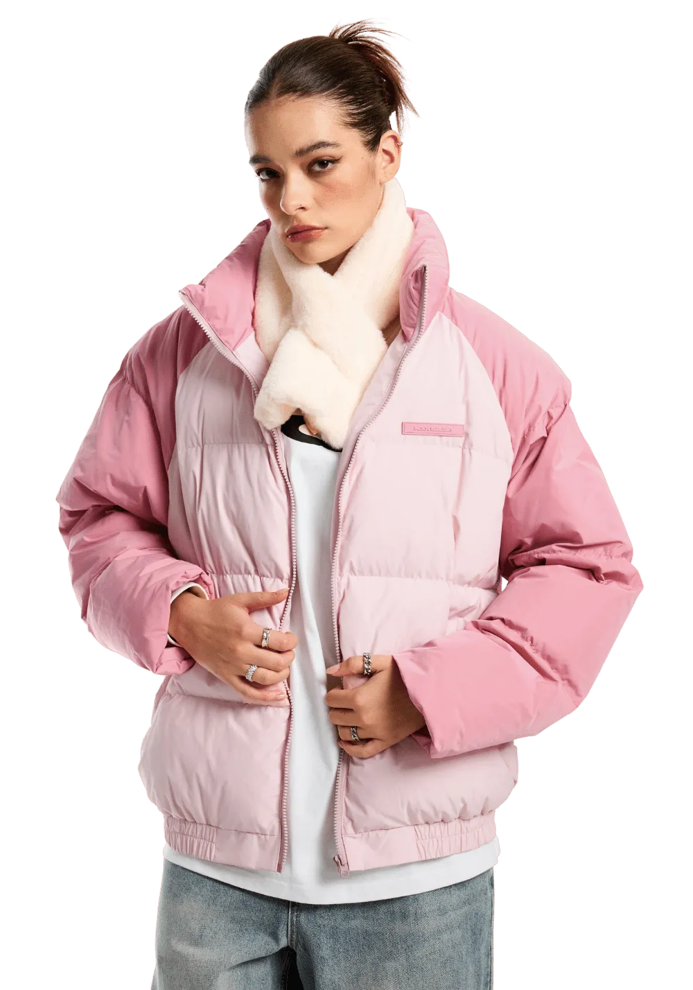 Drop Shoulder Puffer Jacket