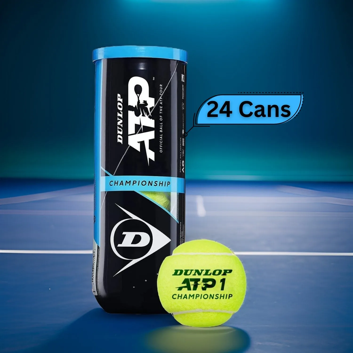 Dunlop ATP Championship Tennis Balls Carton (24 Cans)