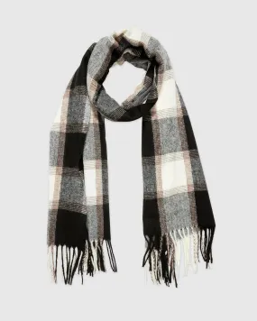 Edinburgh Scarf in Plaid Black