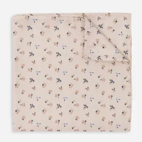 Falling Florals Champagne Pocket Square