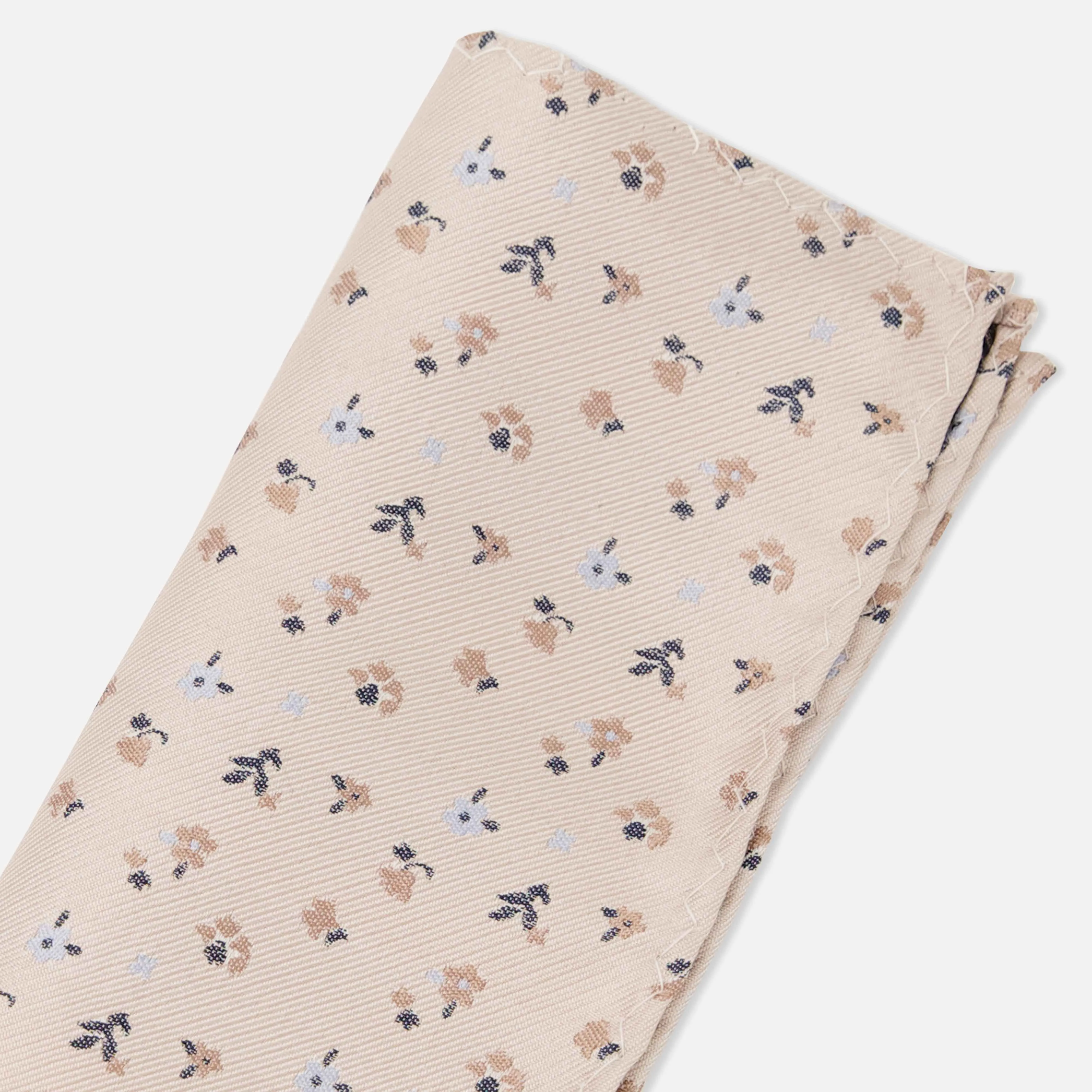 Falling Florals Champagne Pocket Square