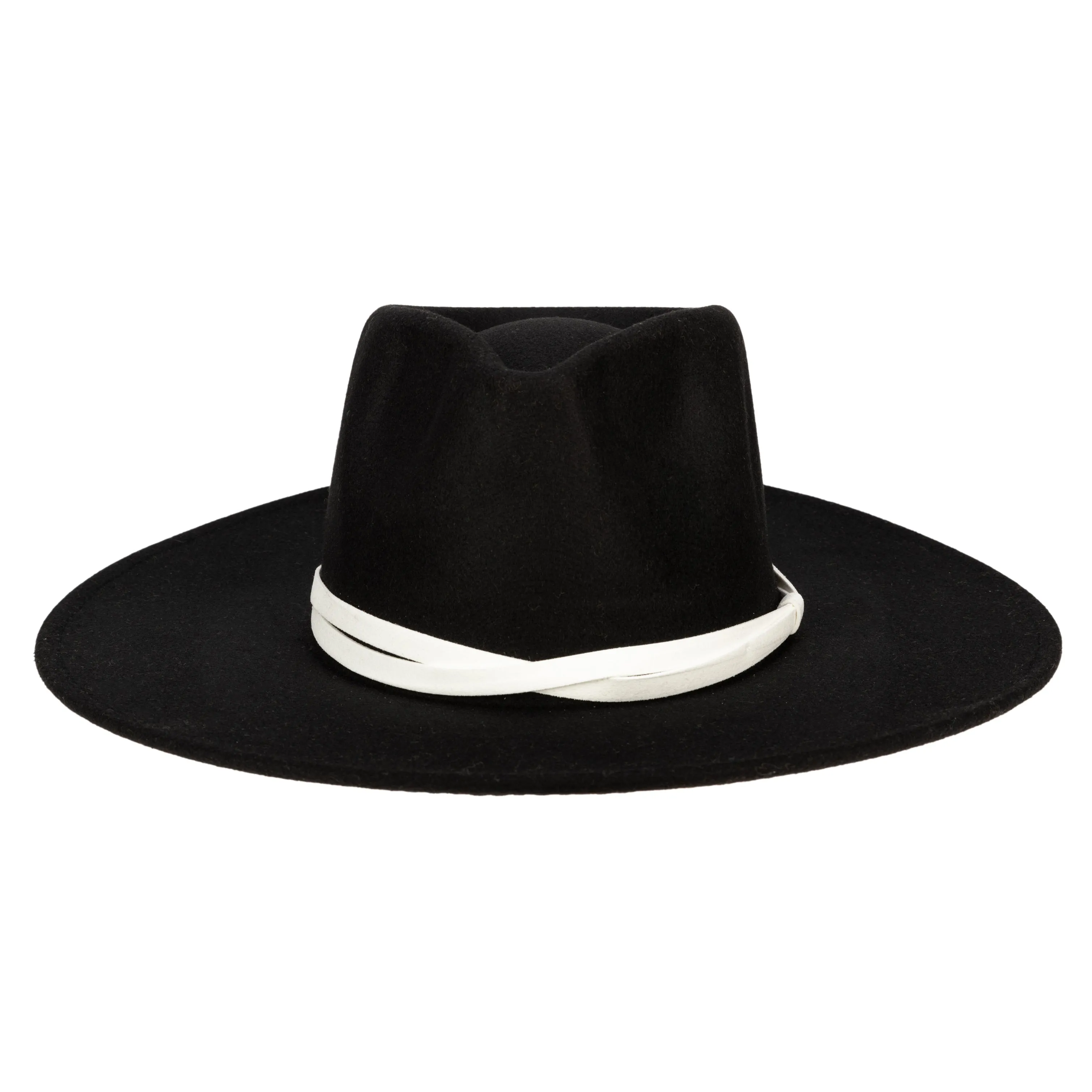 Faux Felt Wide Brim Fedora