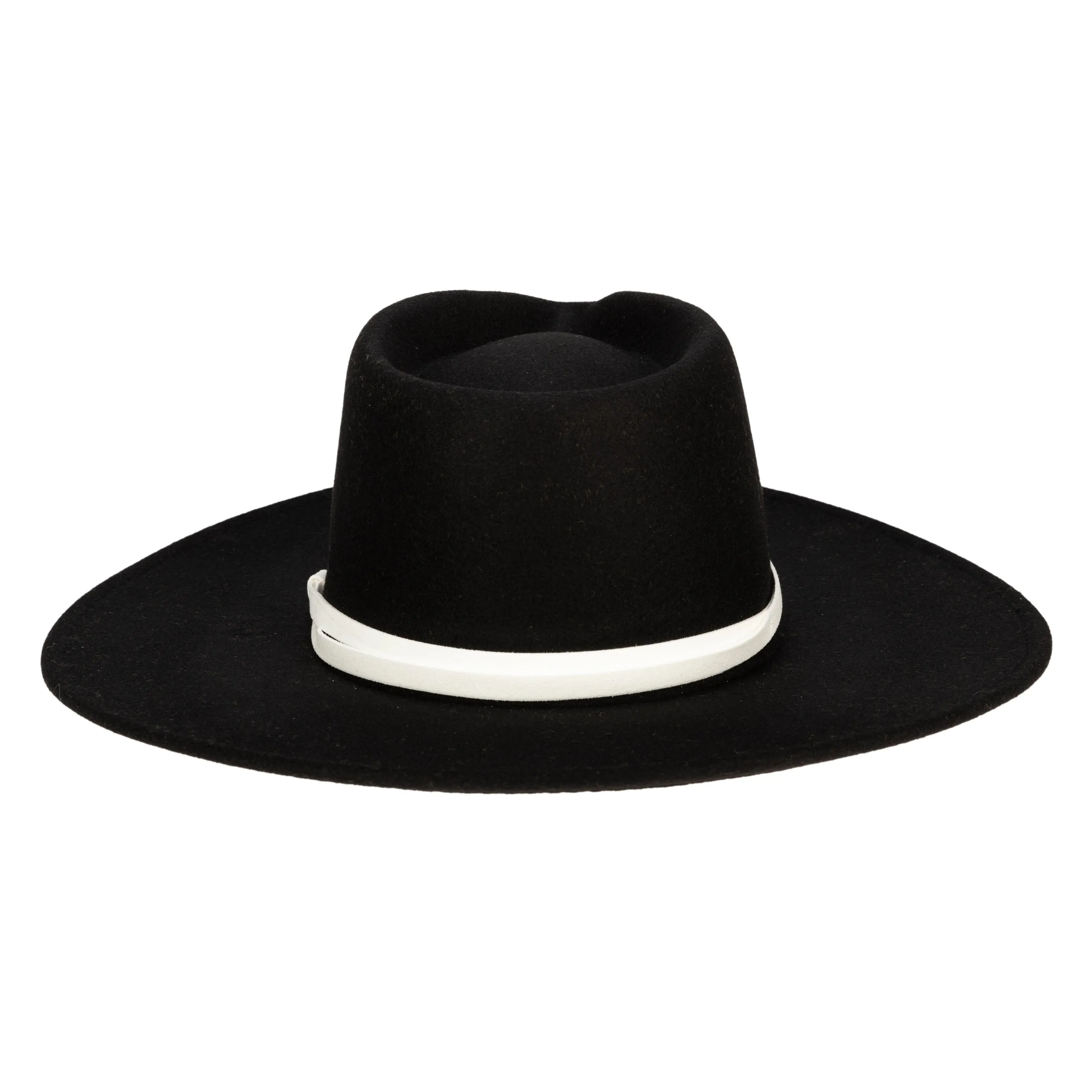 Faux Felt Wide Brim Fedora