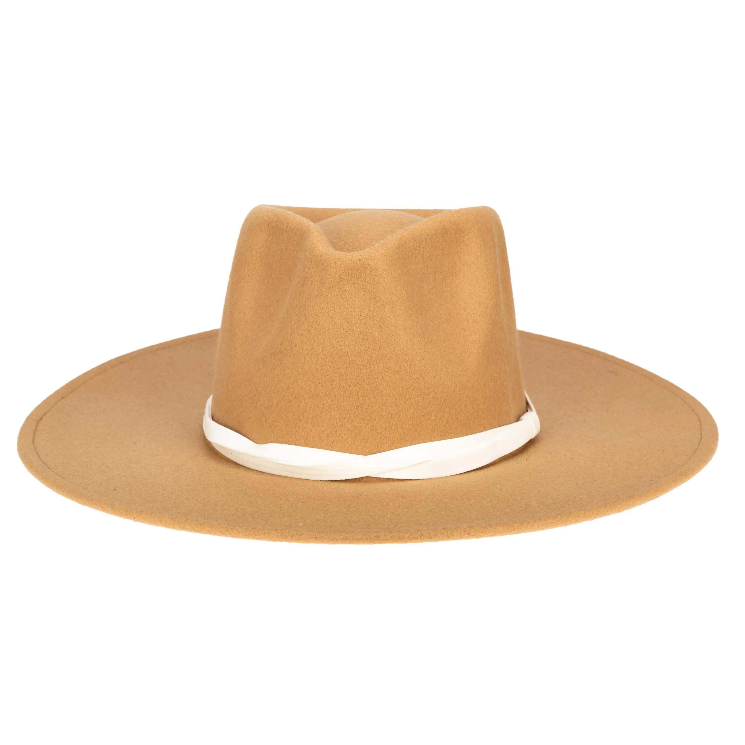 Faux Felt Wide Brim Fedora