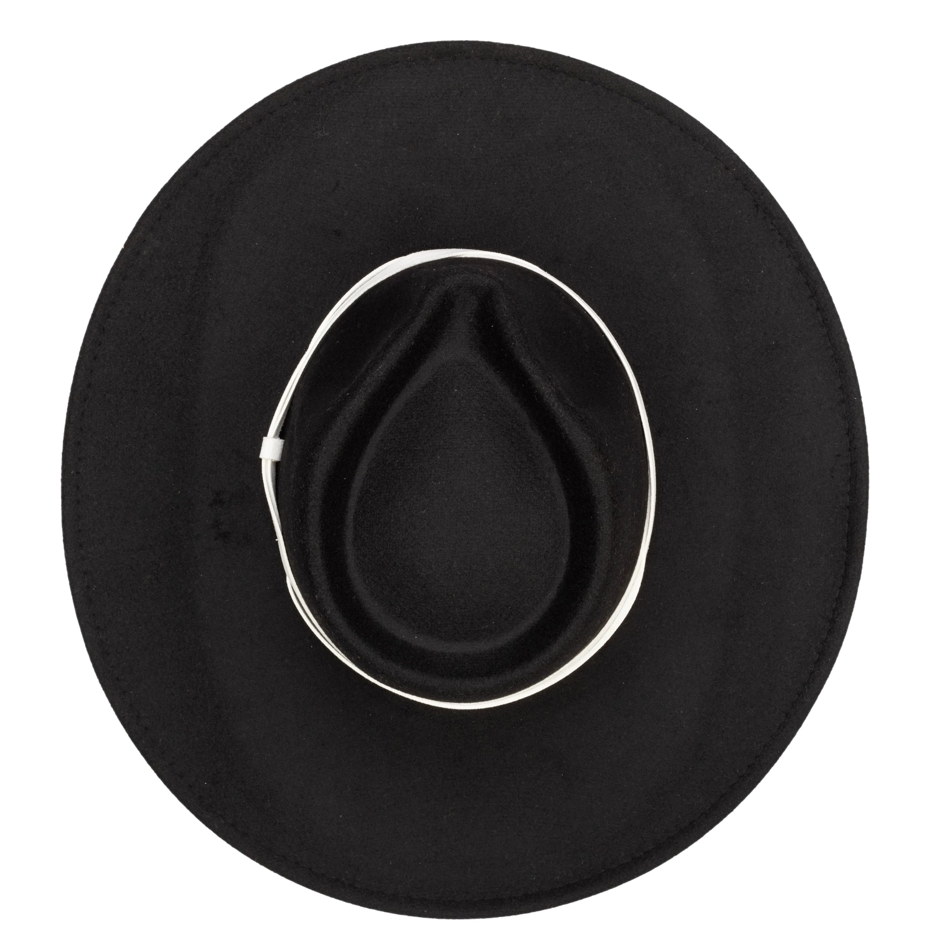 Faux Felt Wide Brim Fedora