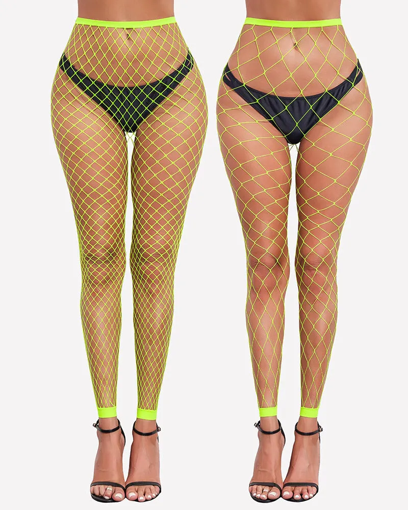 Fishnet Stockings Footless High Waist Tights Pantyhose