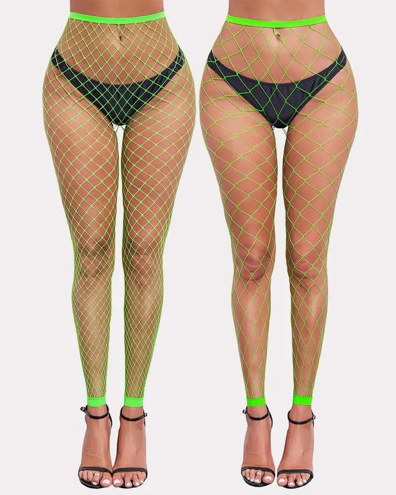 Fishnet Stockings Footless High Waist Tights Pantyhose