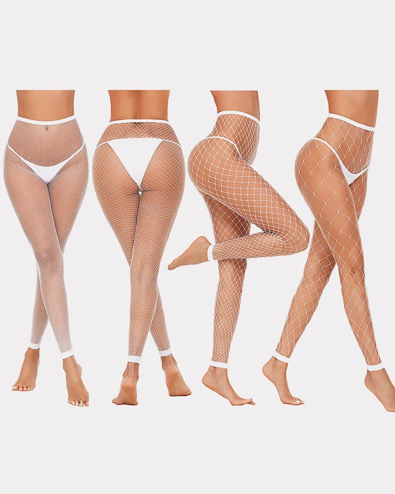 Fishnet Stockings Footless High Waist Tights Pantyhose