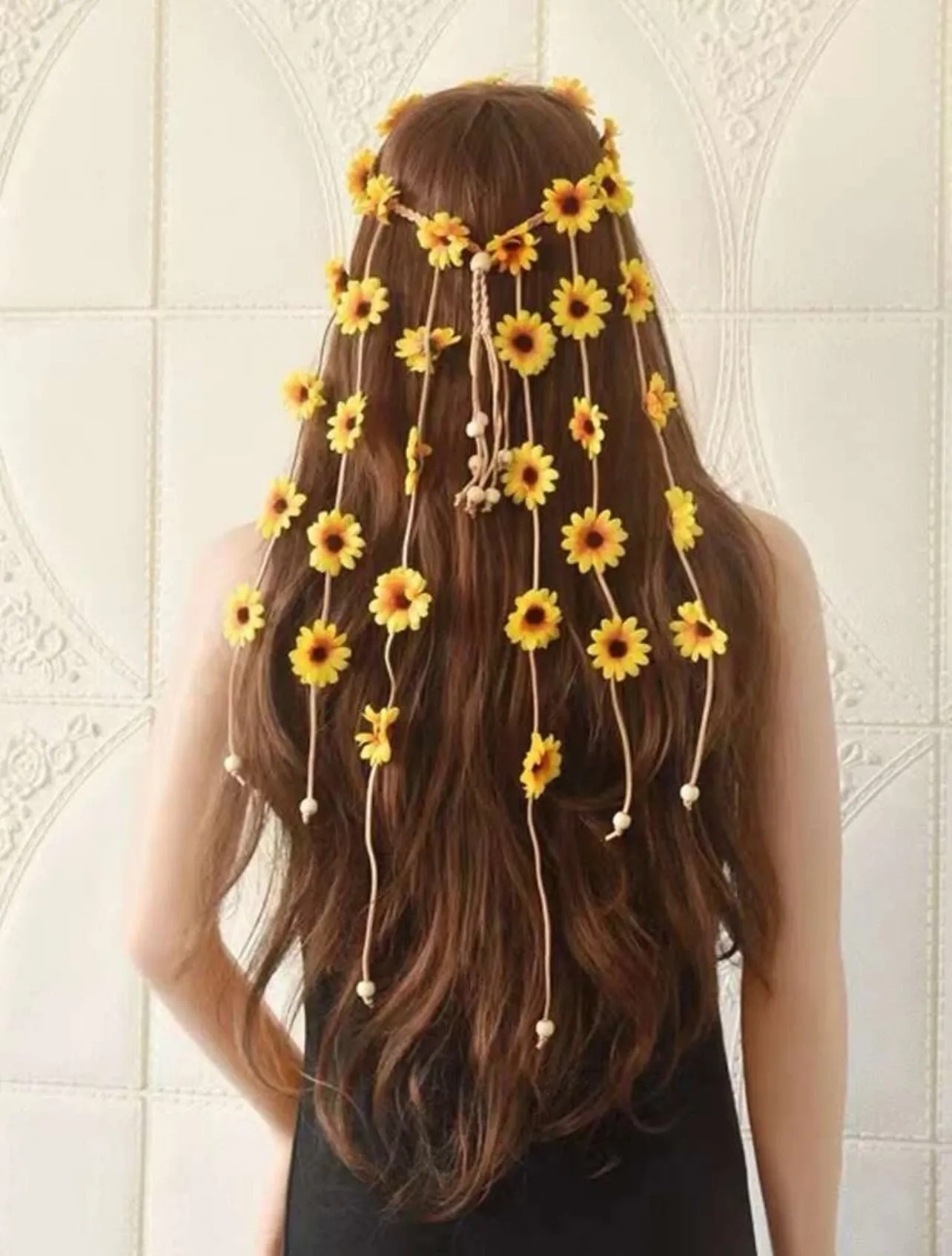 Flower Child Headband - Floral Headpiece, Flower Headband, Flower Headpiece, Sunflower Headpiece