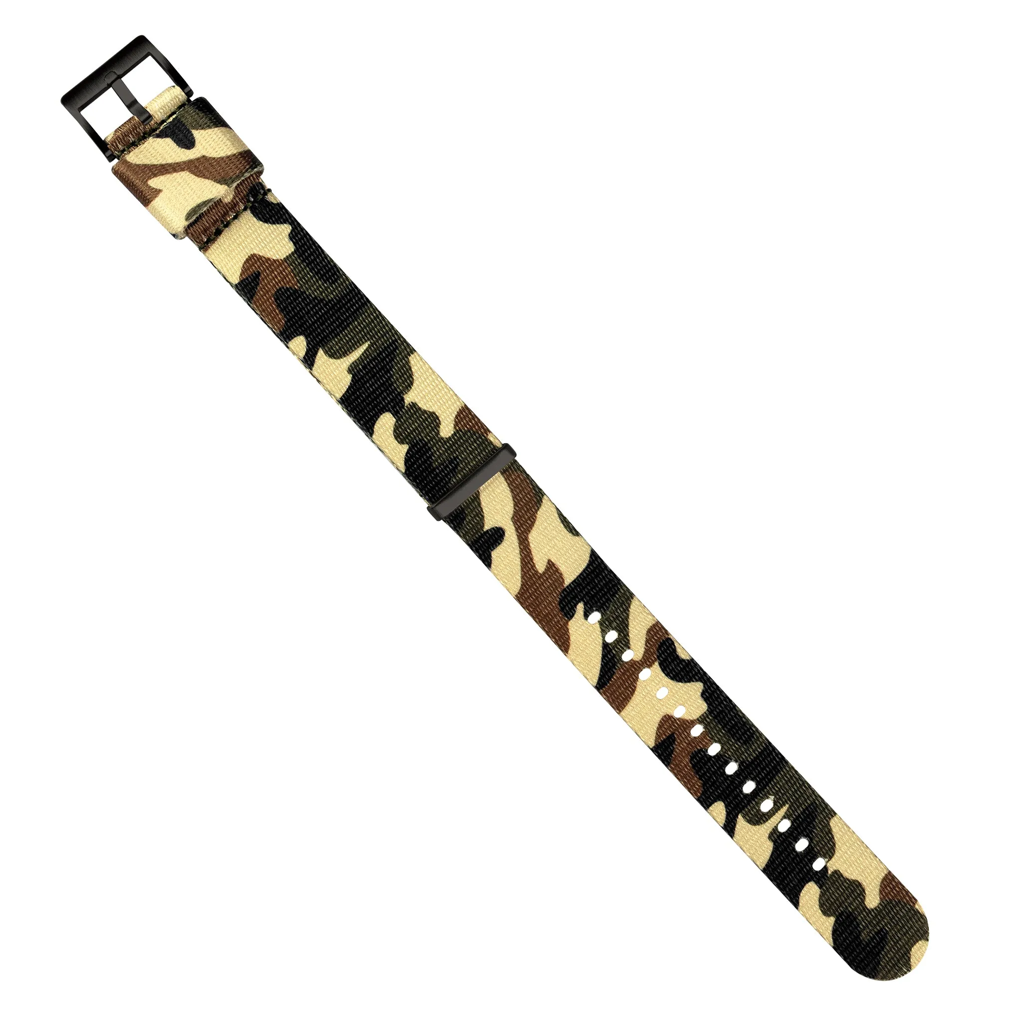 Forest Camouflage Elite Nylon NATO® Style Watch Band (18mm - 24mm SALE)