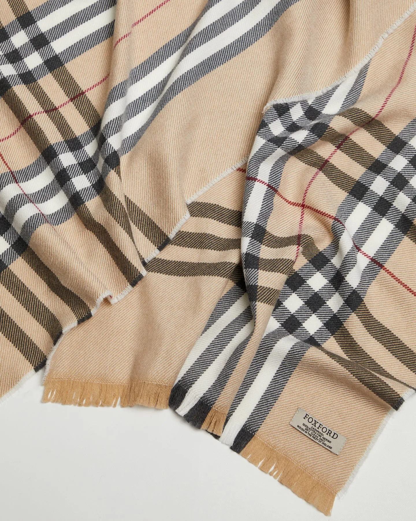 Foxford Classic Camel Merino Wool Scarf