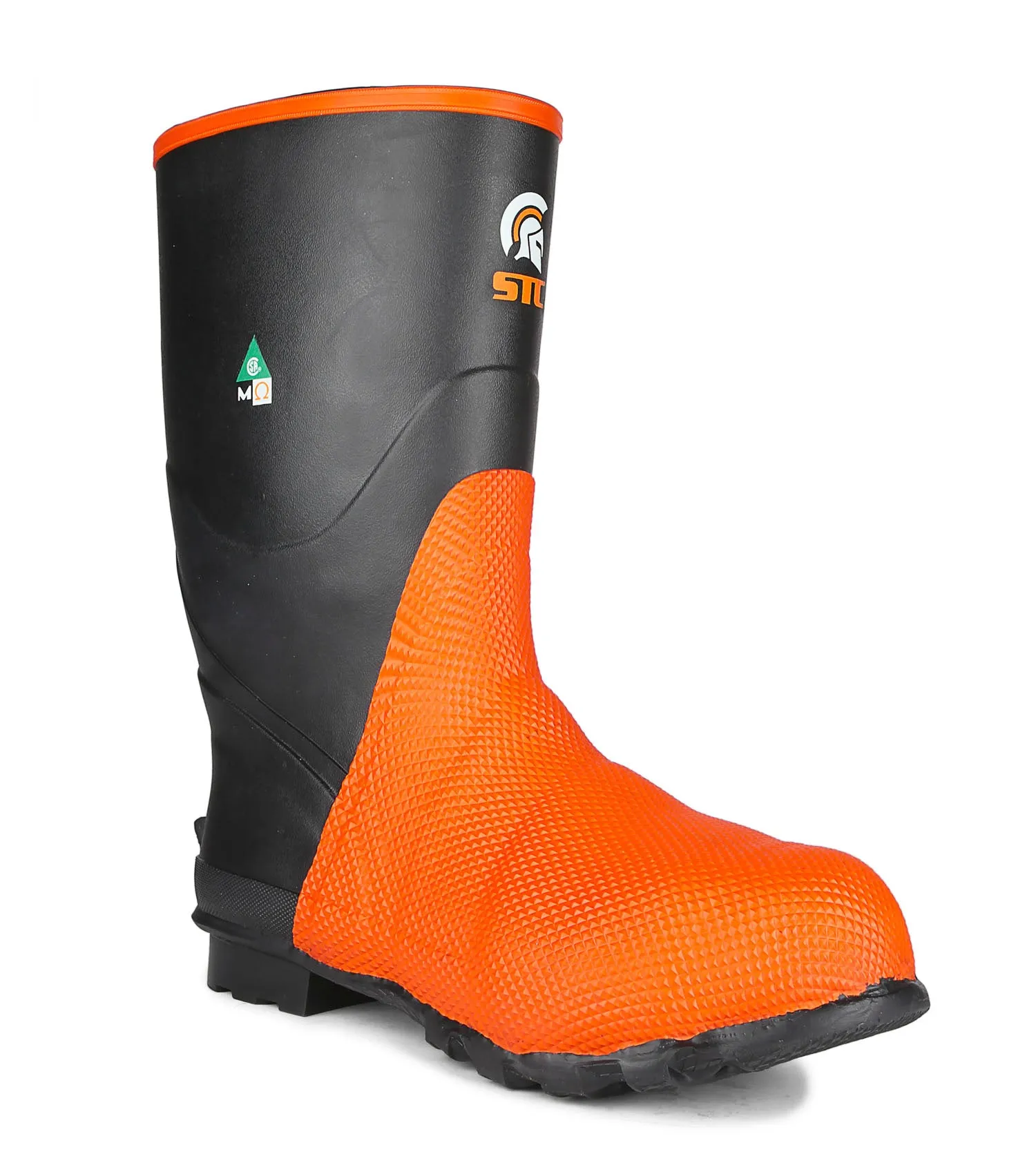 Geo II, Black & Orange | 14'' Rubber Work Boots | Metguard Protection