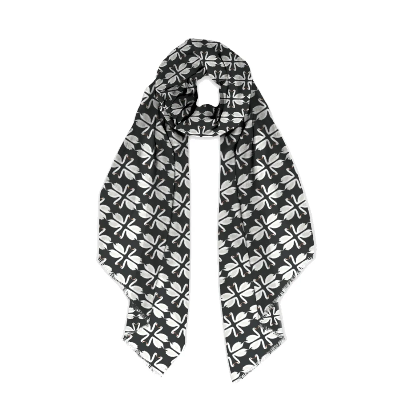 Geometric Swans Modal Scarf