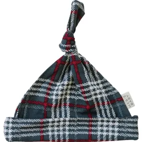 Green Plaid Bamboo Newborn Knot Hat