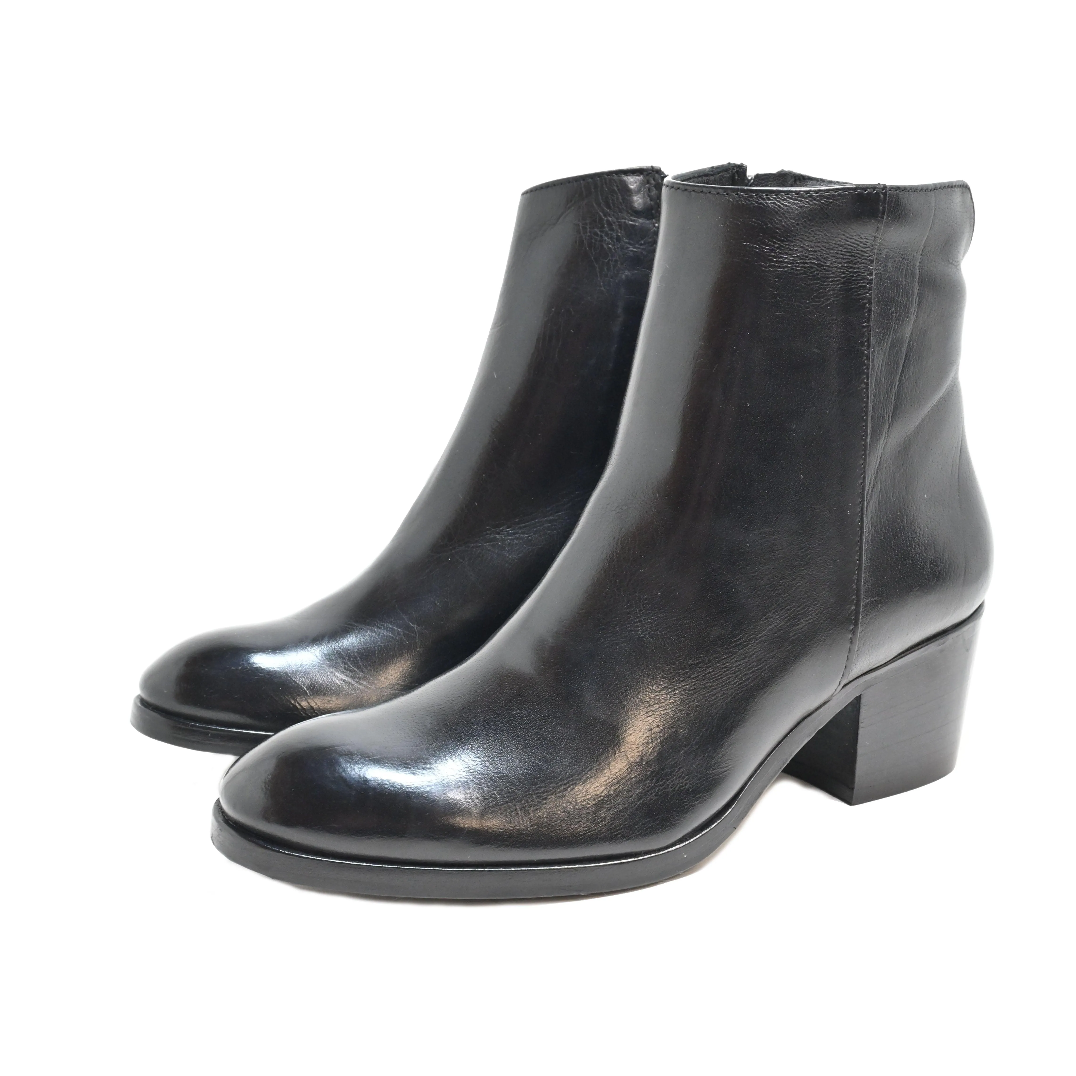 IDA 01 - ankle boots leather BLACK