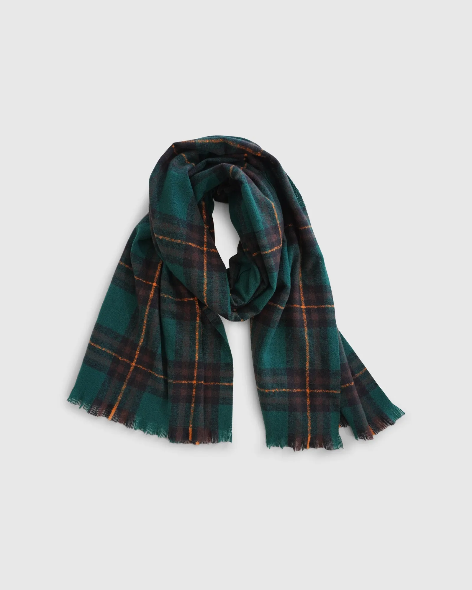 I'll Be Waiting Scarf - Green Plaid