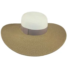 Jeanne SImmons - Two-Tone Taupe Paper Braid Sun Hat