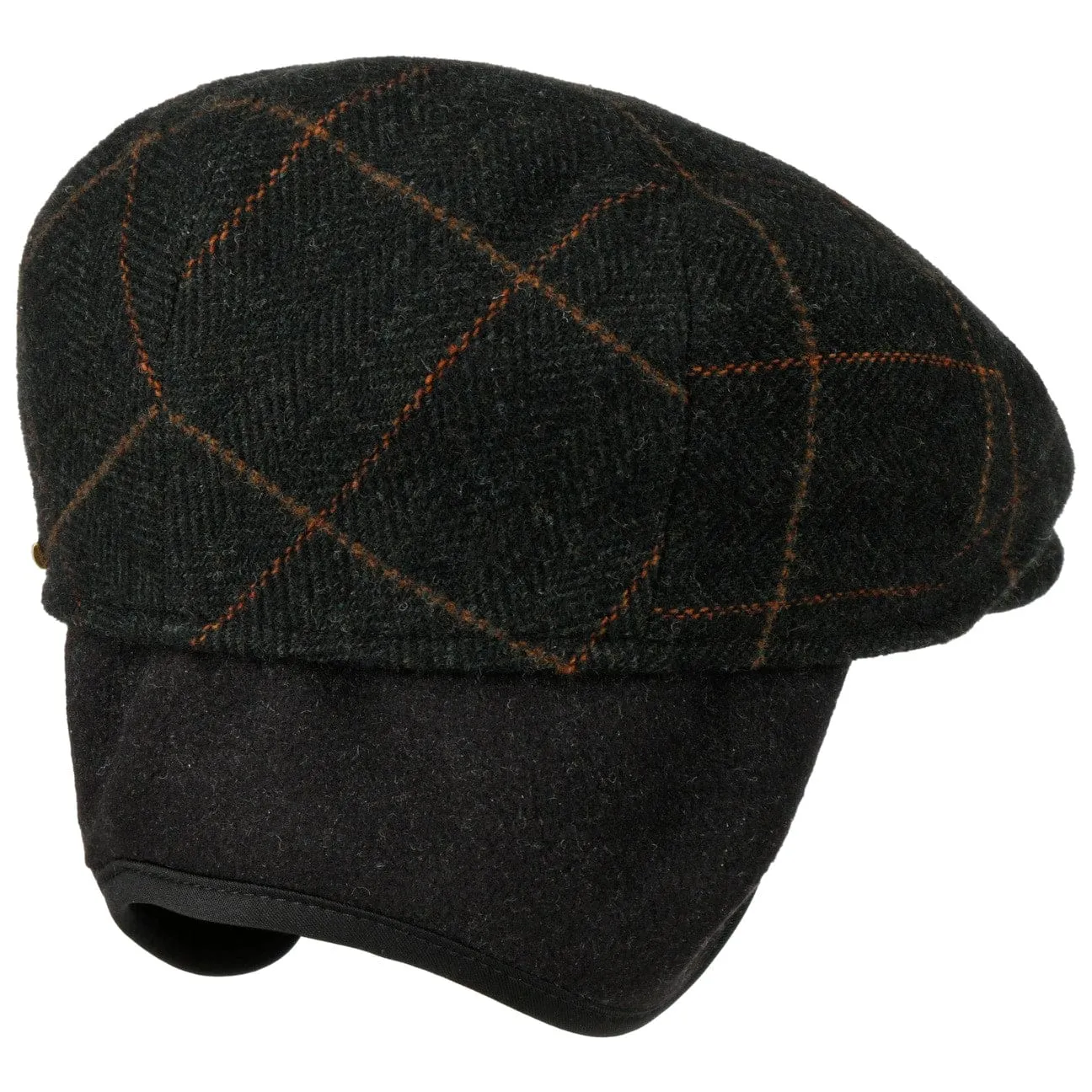 Kent Wool Ivy Plaid Cap with Earflaps by Stetson