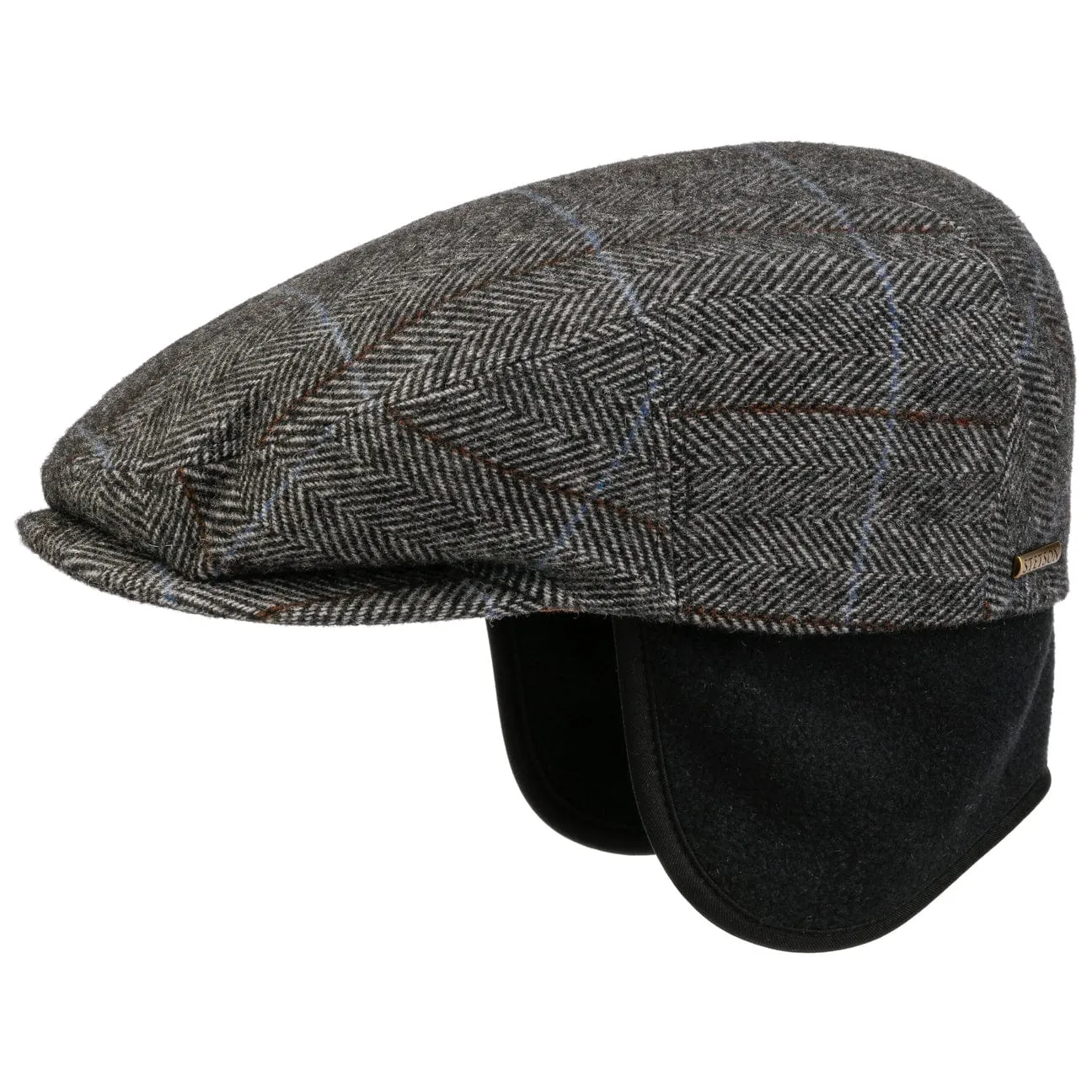 Kent Wool Ivy Plaid Cap with Earflaps by Stetson