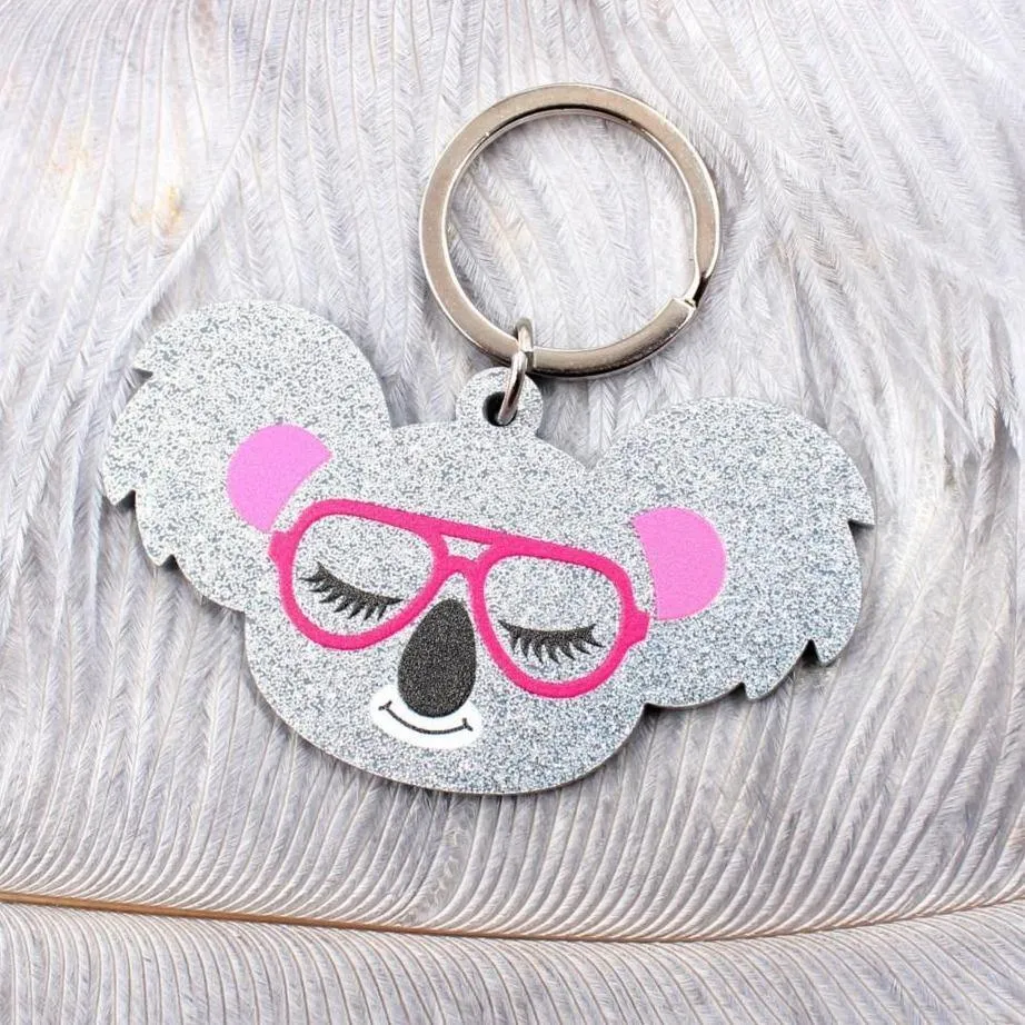 Koala with Glasses Keychain