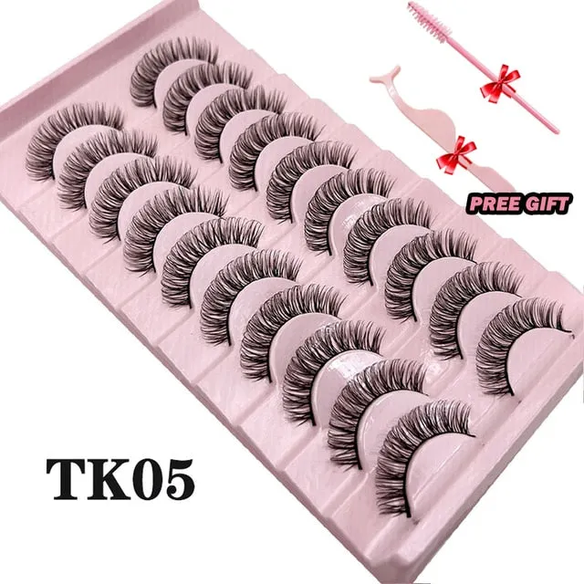 Lashes 10-Pairs Fluffy Mink