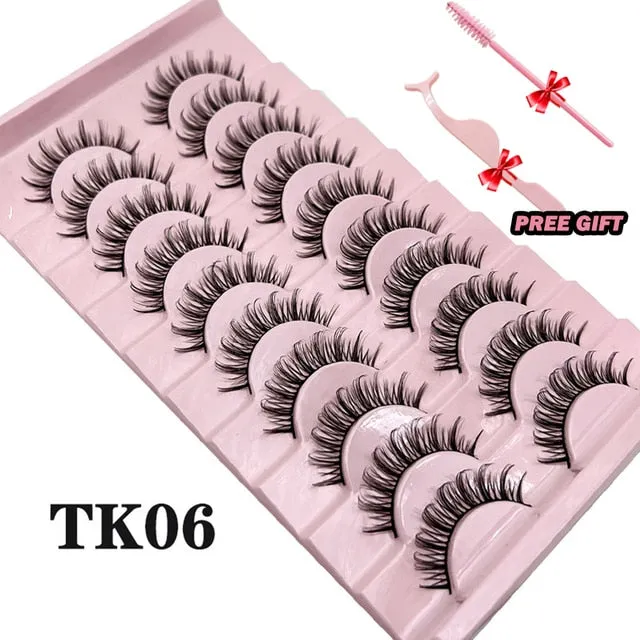 Lashes 10-Pairs Fluffy Mink