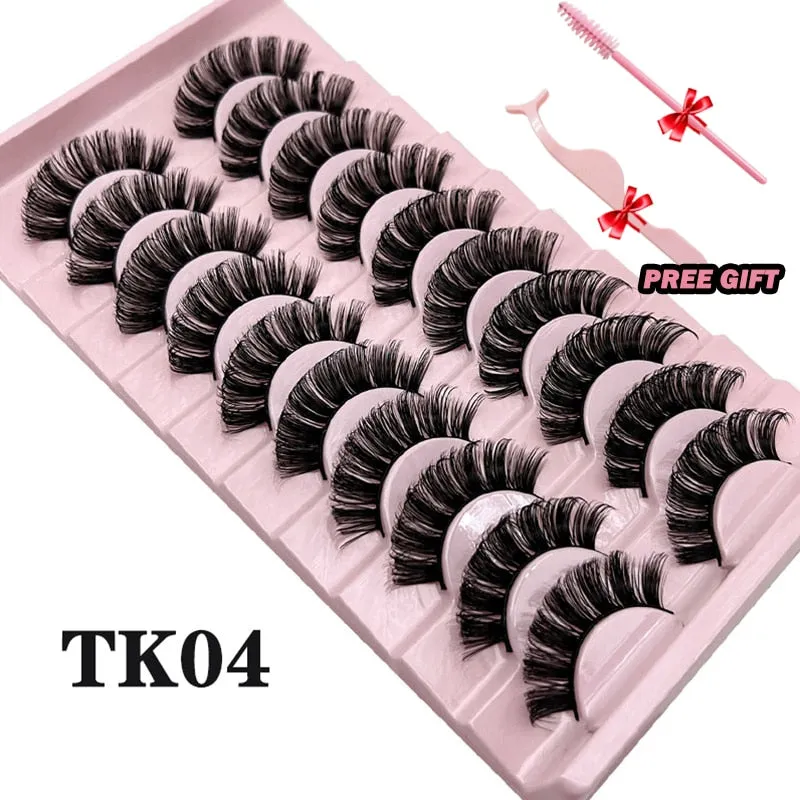 Lashes 10-Pairs Fluffy Mink