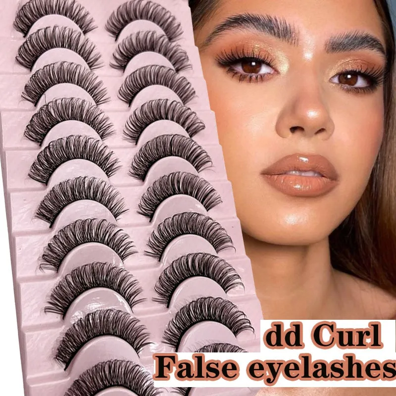 Lashes 10-Pairs Fluffy Mink