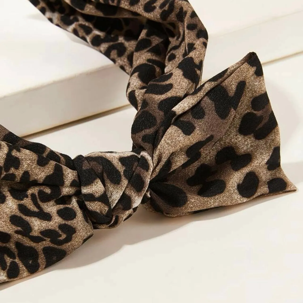 Leopard Print Headband - Animal Headpiece, Leopard Headband, Topknot Headpiece, Animal Print