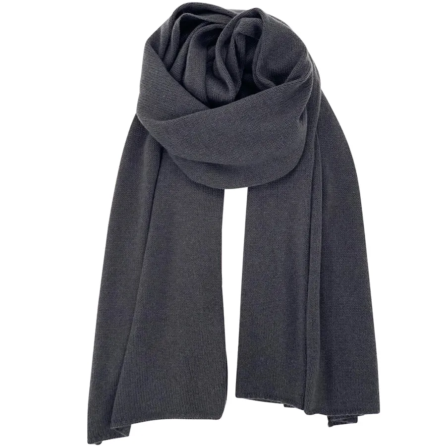 LIGHT CASHMERE SCARF IN BLUE-GREY