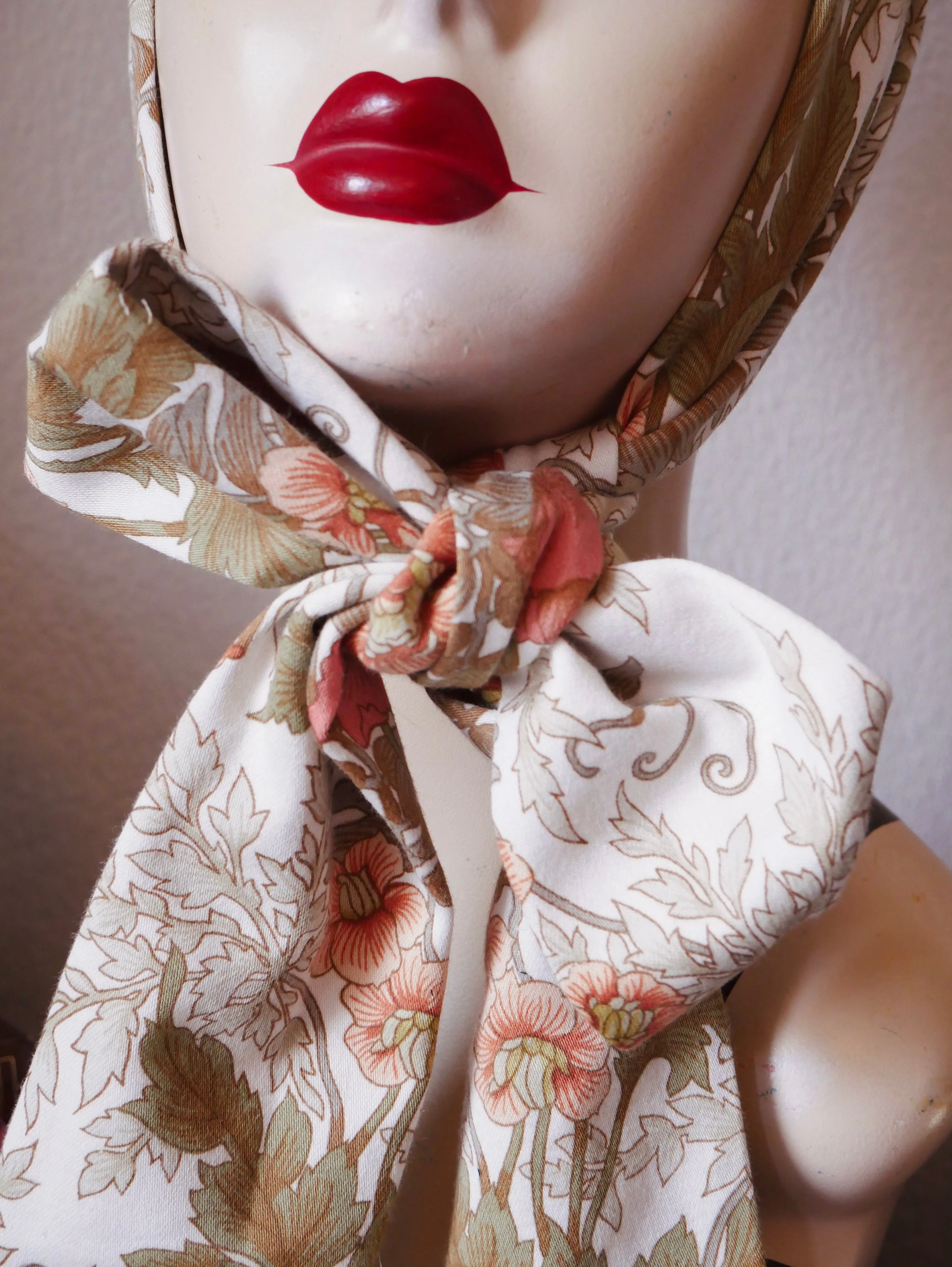 ‘Little Devil’ Vintage Headband in  Upcycled Autumnal Fabric