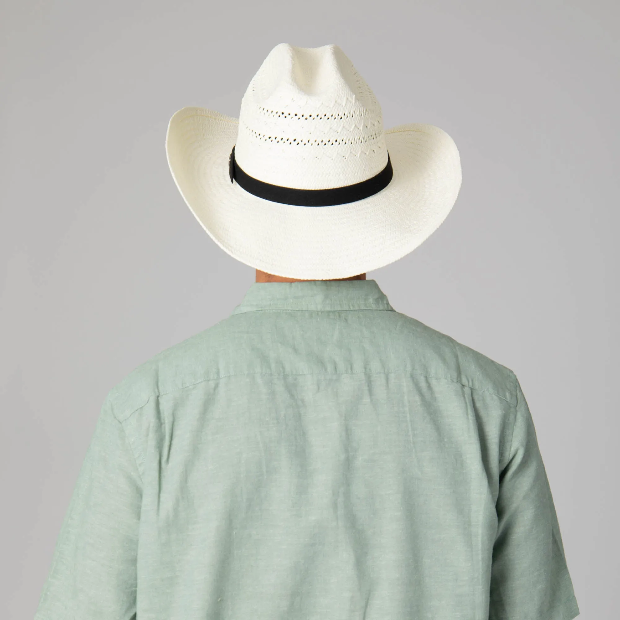 Mens Ivory Cowboy Hat with Cattleman's Crease