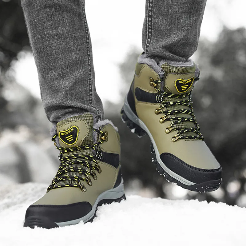 Men's Plush Non-Slip Snow Boots