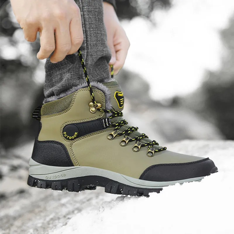 Men's Plush Non-Slip Snow Boots