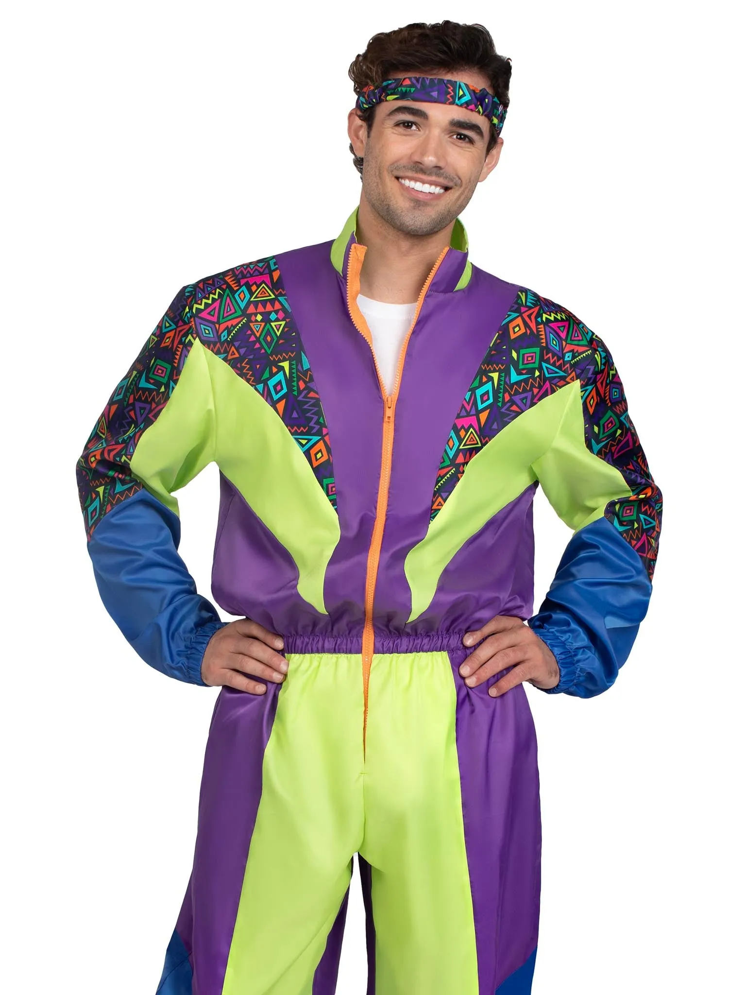 Men's Retro 80s Tracksuit Costume