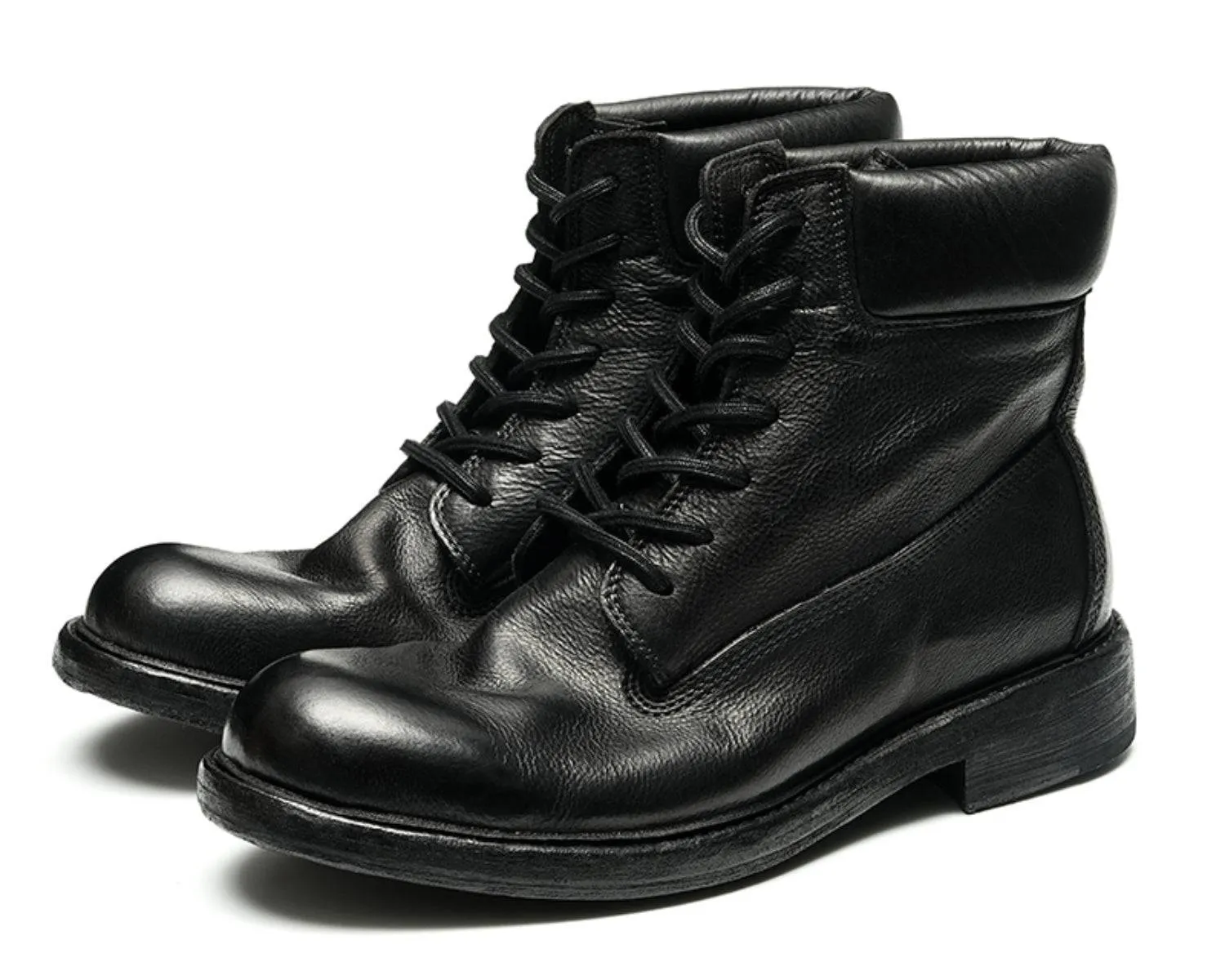 Men's Vintage-Style Leather Boots - Durable Skin Boots for Casual Wear